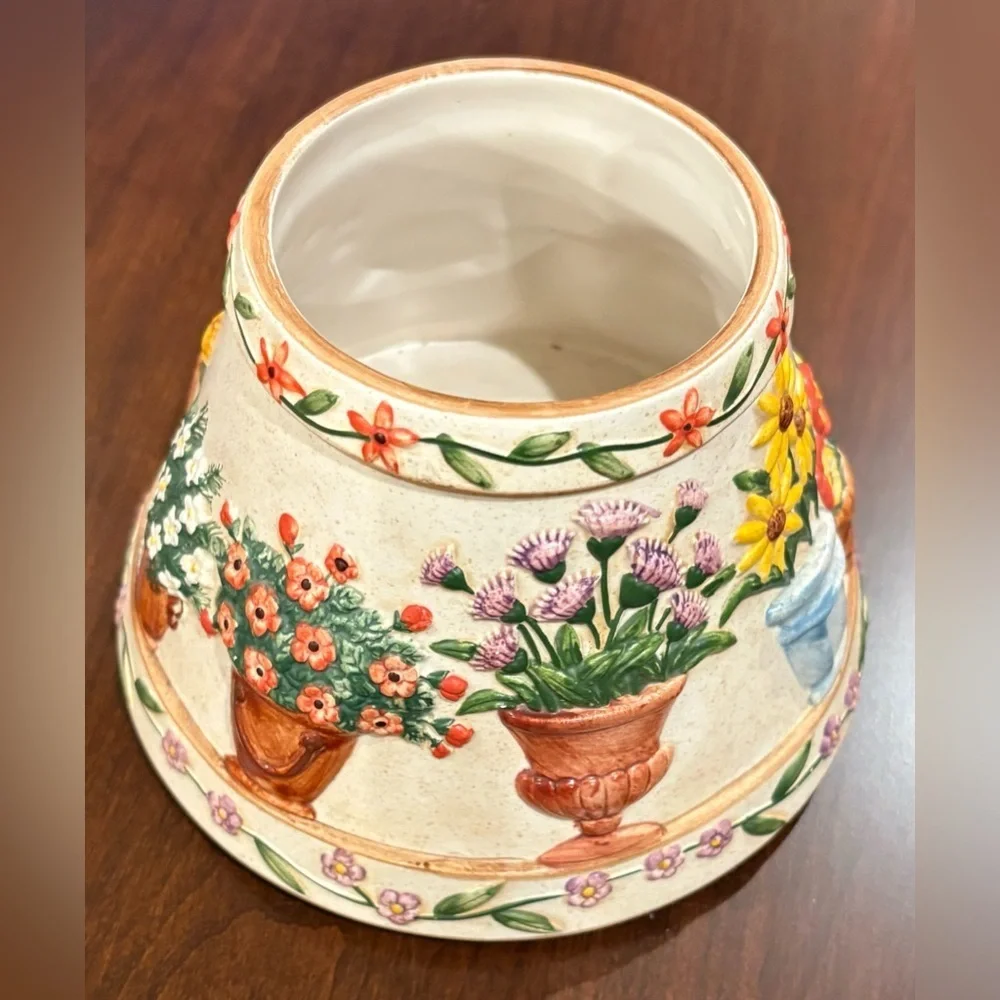 Yankee Candle Large Jar Topper Lamp Shade Garden spring Flowers grandma cottage